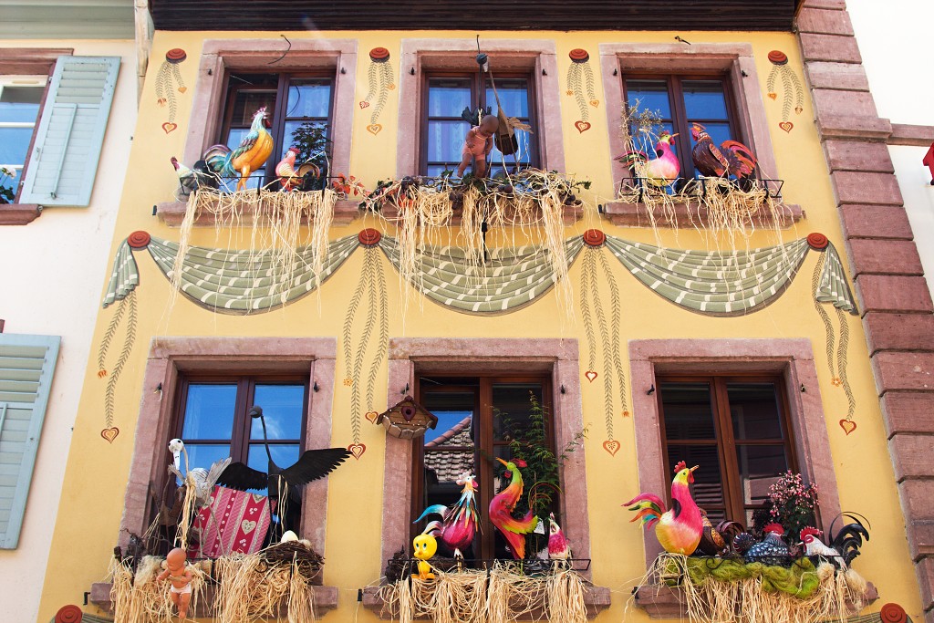 ribeauville hdr france frankrijk elzas vogezen vosges haut-rhin haut rhin Sinnplatz kasteel chateau Girsberg Saint Ulrich Haut-Ribeaupierre